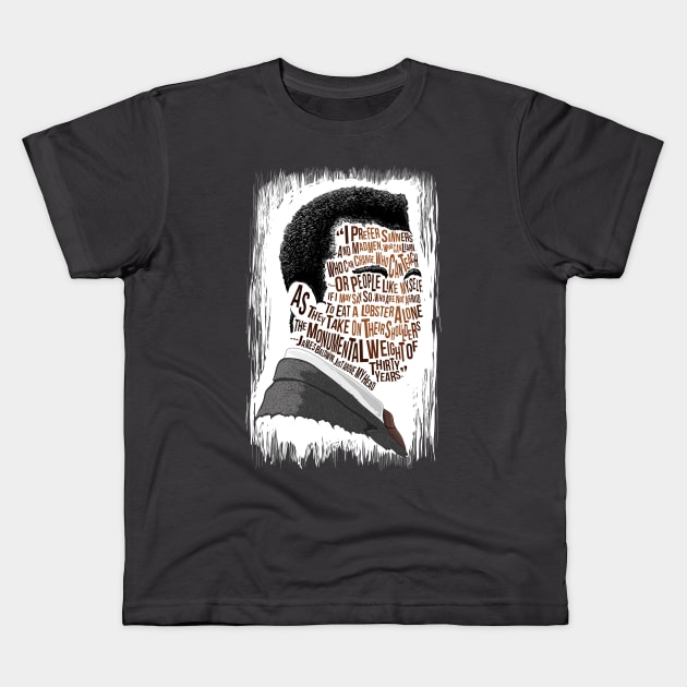 James Baldwin Kids T-Shirt by NateJonesDesign